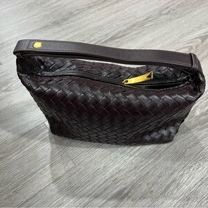 Elegant Brown Woven Leather women Bag BV WALLACE STYLE